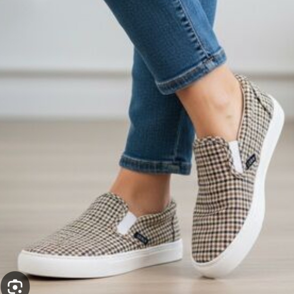 J. Crew Factory Plaid Slip-On Sneakers - Picture 2 of 7